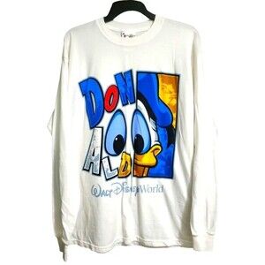 Disney Parks Donald Duck Long Sleeve T-shirt Size Large